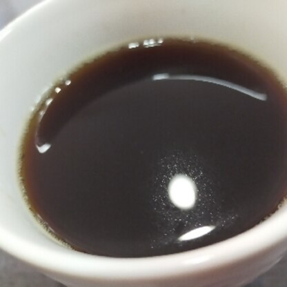 ミルクなしで作ってみました。緑茶とコーヒー以外と合うんですね!!ごちそうさまでした^_^